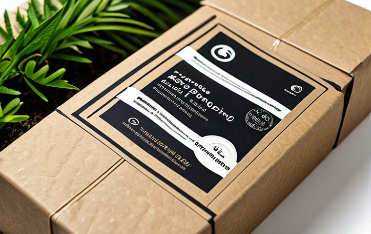 친환경 마케팅 실기 준비법 - Sustainable Packaging**

"Close-up shot of eco-friendly product packaging, made from recycled cardbo...