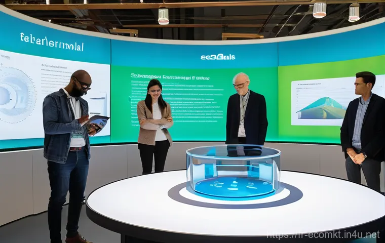 친환경 마케팅 실무 트렌드 - **Prompt 2: Vibrant Local Eco-Marketplace**
    "A visually rich, wide-angle shot of a bustling Fren...