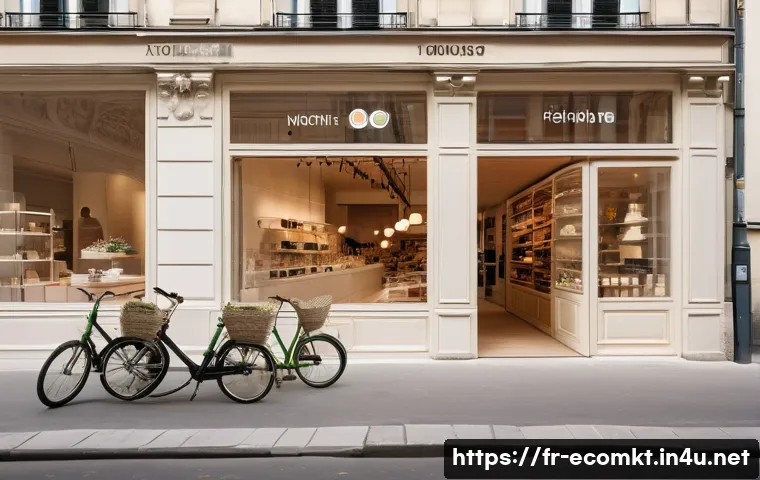 친환경 마케터 직무 변화와 전망 - **Prompt:** A diverse group of French consumers, including young adults and families with children, ...